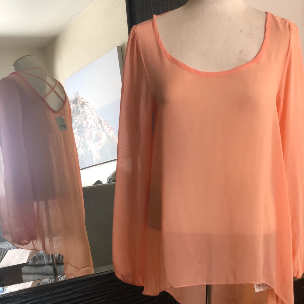 Peach blouse